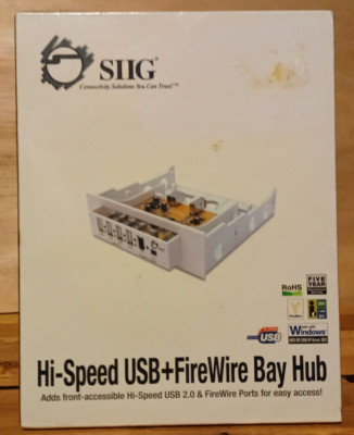 NEW SEALED - SIIG FireWire Dual-Port Bay Hub +4USB
