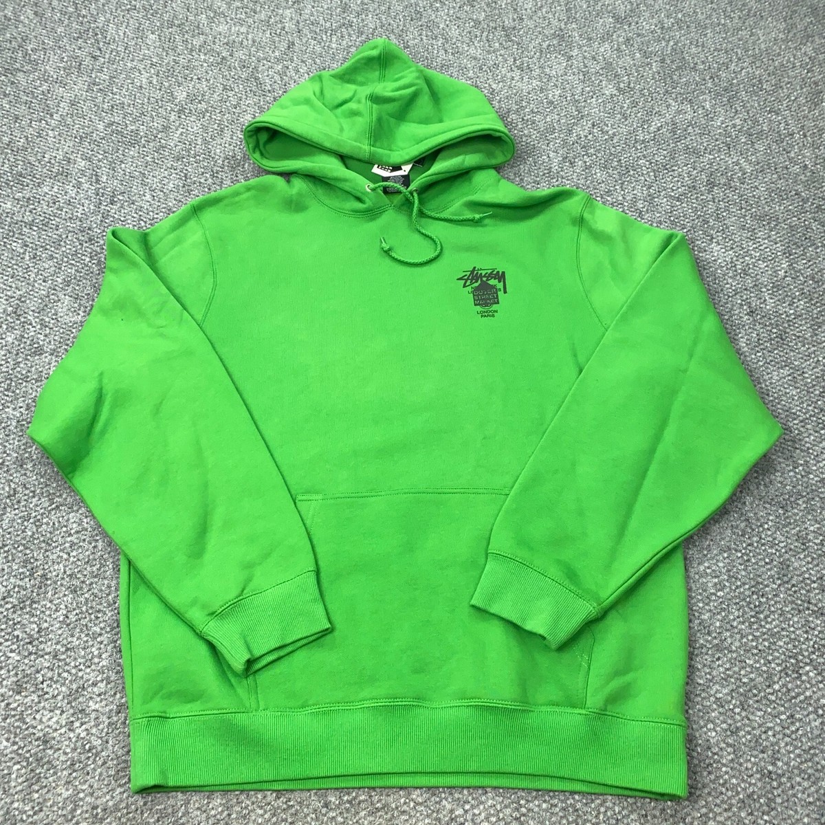 Stussy Dover Street Market World Tour Hoodie Mens XL Kelly DSM - Main Image