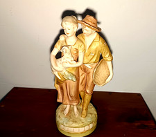 Beautiful Royal Dux Figural Group of Couple with Lamb – 22cm