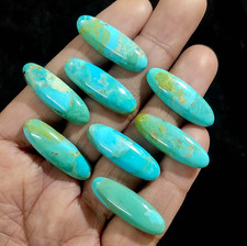  WHOLESALE BLUE MOHAVE TURQUOISE CABOCHON LONG OVAL SHAPE LOOSE GEMSTONE