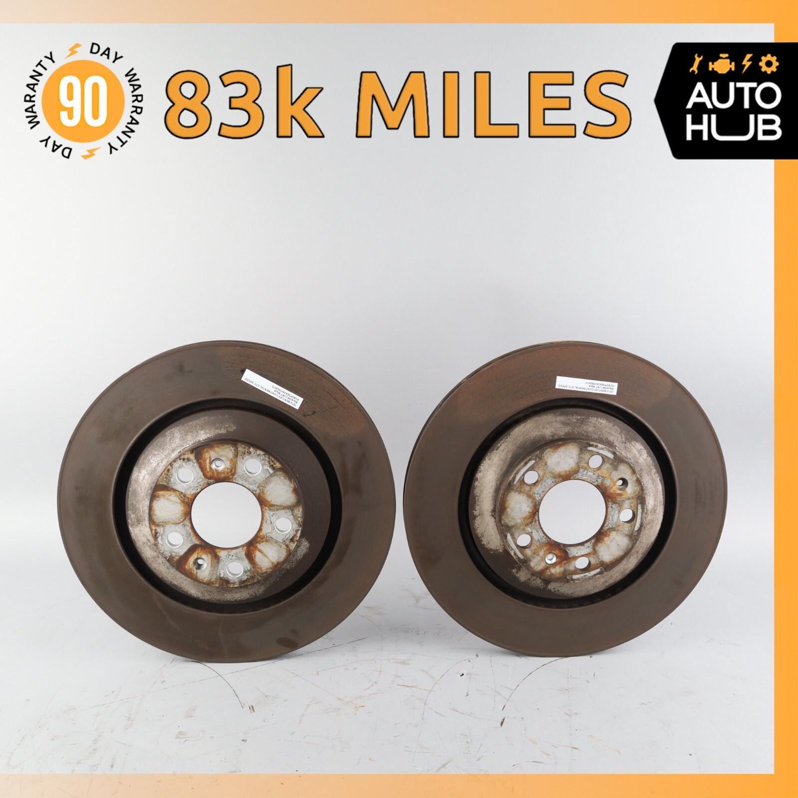 03-18 Bentley Continental GTC Speed GT Rear Left & Right Brake Rotors Disc OEM