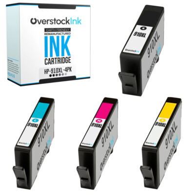 4PK 910XL Ink Cartridges Combo Pack for HP OfficeJet Pro 8014 8020 8020e 8021