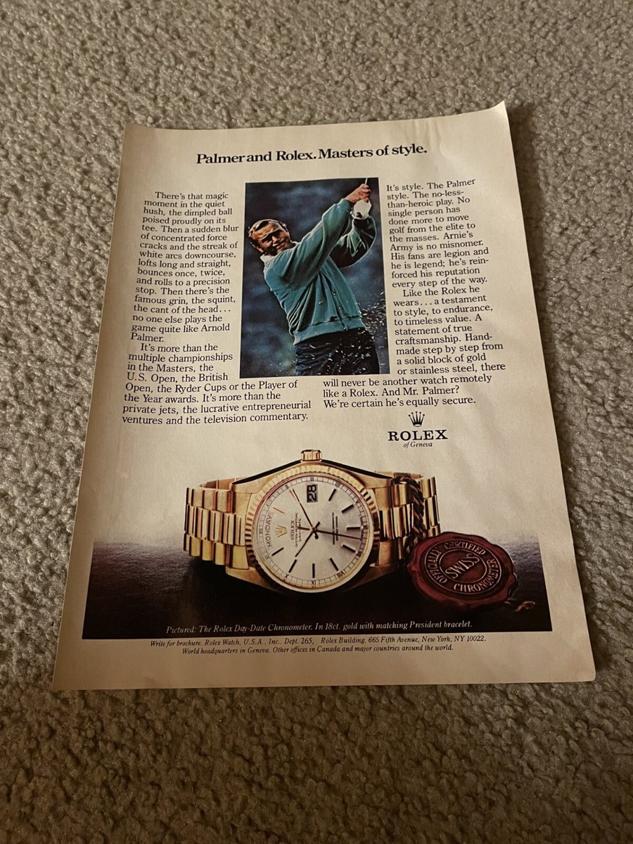 Vintage 1981 ROLEX DAY-DATE CHRONOMETER Watch Print Ad ARNOLD