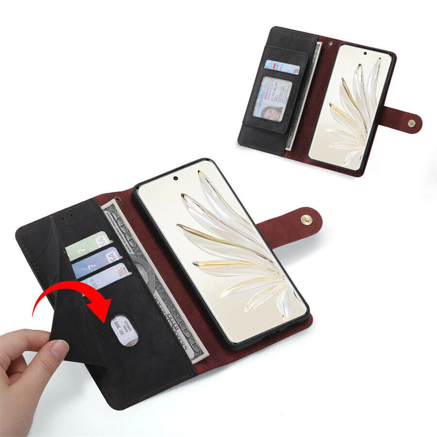 Zipper Leather Wallet Phone Case for Huawei Y6P Y9 Y7 Y6 Y6P Y7P Nova 7 8 9 10 - Image 2 of 4