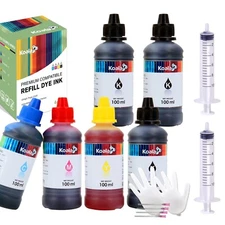 Bulk 600ML Koala Ink Refill Kits for All Inkjet Printers HP Canon Epson Brother