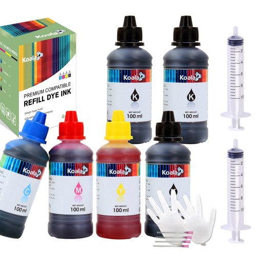 Bulk 600ML Koala Ink Refill Kits for All Inkjet Printers HP Canon Epson Brother - Picture 1 of 12
