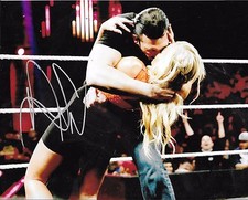 DAMIEN SANDOW MACHO MANDOW DAMIEN MIZDOW SIGNED KISSING SUMMER RAE PHOTO W/COA
