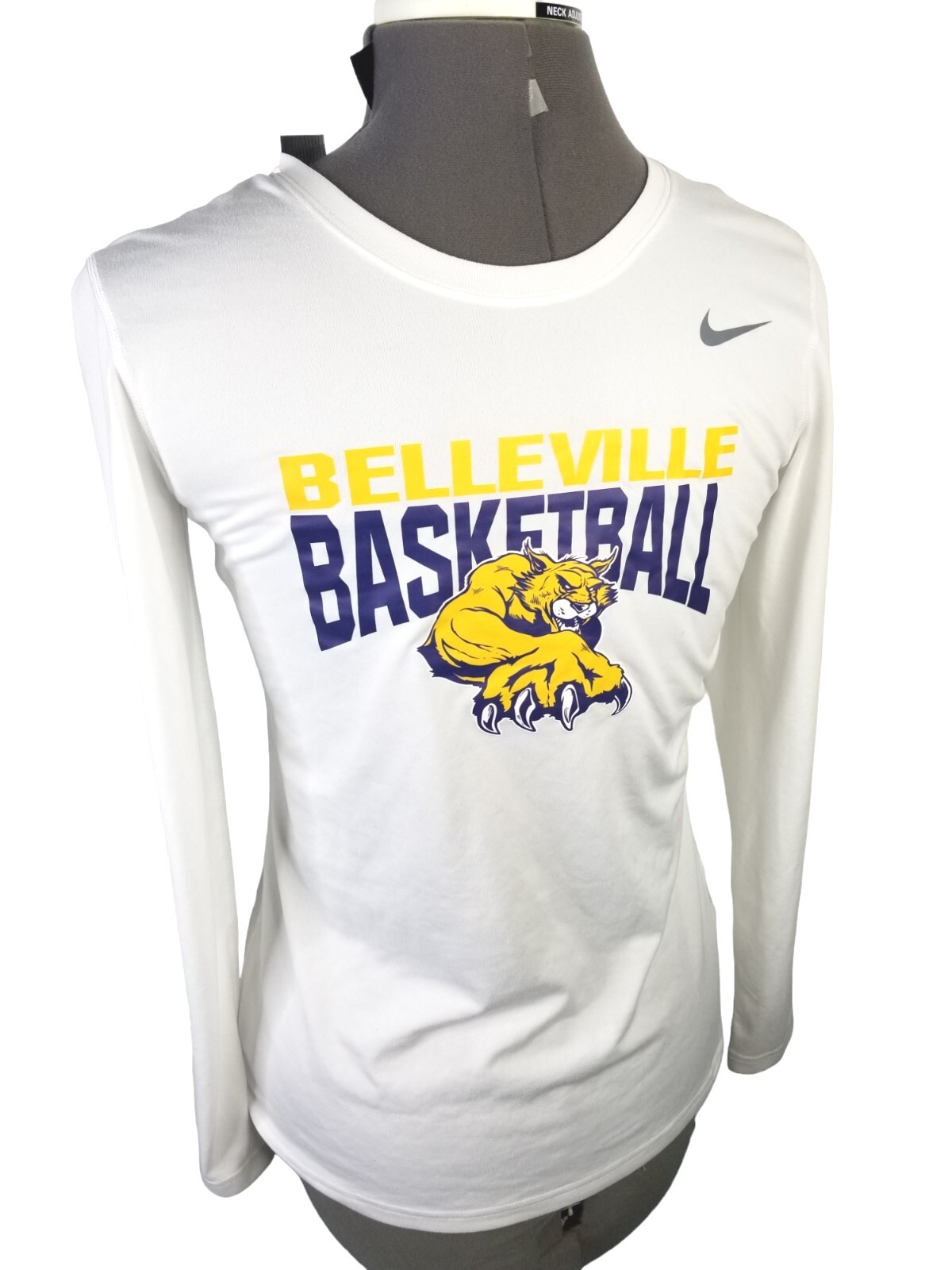 Nike Belleville DRI-FIT white Shirt Women's Size M PIT TO PIT 19 In thumbnail 3