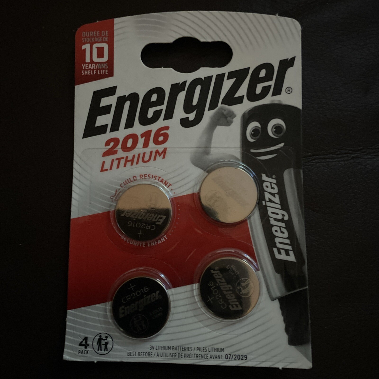 Energizer CR2016 3V Lithium Coin Cell Batteries LONGEST EXPIRY CR 2016 Pack 4