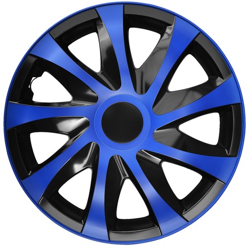 Enjoliveurs NRM KO250 Draco – 4 Pièces Argent/noir, ABS Incassable, Style Sportif Pour Jantes 14 Pouces