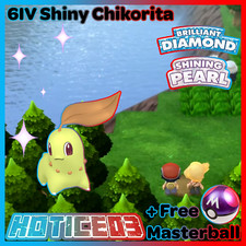 6IV Shiny Chikorita Pokemon Brilliant Diamond Shining Pearl