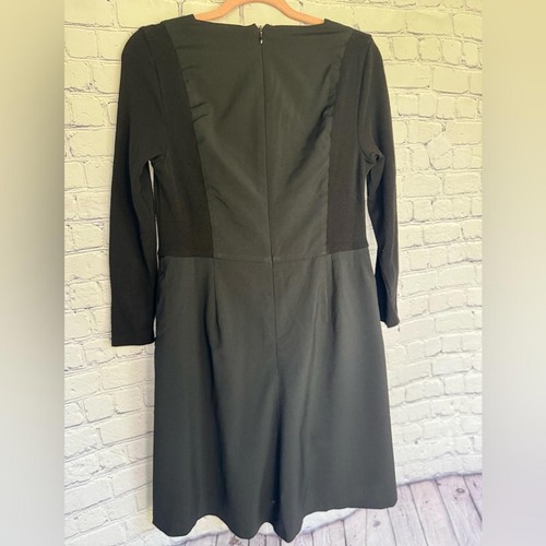 Akris Punto Black Long Sleeve Midi Soft Wool Dress size 10 - Picture 12 of 14