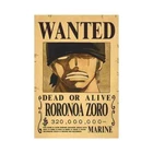 RORONOA ZORO | One Piece Poster Manifesto Wanted Dead or Alive | 42 x 28.5 cm