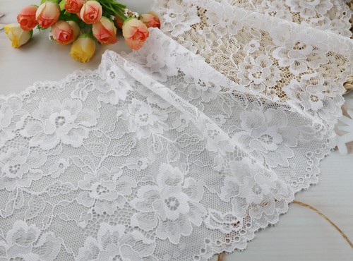 Delicate 1 yard lace trim Elastic/Spandex Soft Flower Floral lace trim Sewing 21 - Picture 49 of 77
