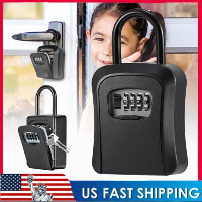NEW Key Storage Lock Real Estate Lock Box Realtor Guard Combination Over knob US