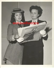 VINTAGE IRENE Fashion Designer & Greer Garson MGM BACKLOT '44 Publicity Portrait