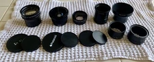Lot Of 6 Polaroid & Opteka Lenses And Nikon Hoods