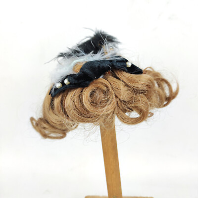 Vintage Puppenperücke, 8,5'' bis 9'', Kunsthaar, blond, mittellanges Haar, Locken