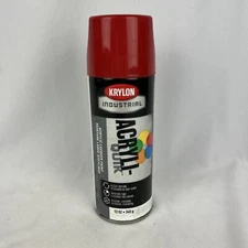 Krylon Industrial Acryl-quick K02108A07 Spray Paint, Banner Red, Gloss, 12 Oz