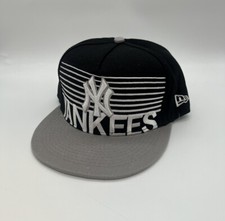 New York Yankee MLB New Era Snapback Baseball Hat Black Embroidered Cap
