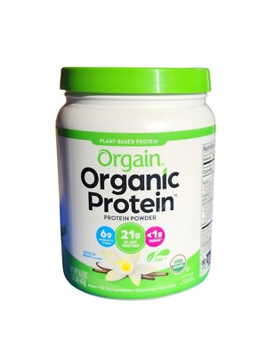 Orgain Organic Protein 21g Plant Based Vanilla Protein Powder 1.02 Lb Vegan 9/25