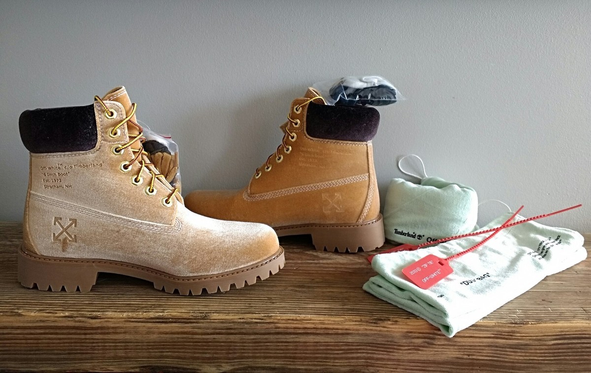 AUTHENTIC* OFF-WHITE x TIMBERLAND TB0A1Q8L BOOTS WHEAT AUTHENTIC* OFF-WHITE x TIMBERLAND TB0A1Q8L BOOTS WHEAT