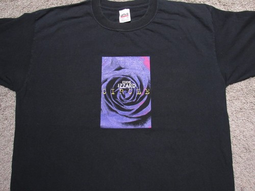 Vtg EDDIE IZZARD Circle 2000 Tour T-SHIRT Men XL Live Y2K Concert Standup Comedy
