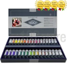 Mijello Mission Gold Class Titanium Class Gouache Watercolor Set of 34 MWG-1534G