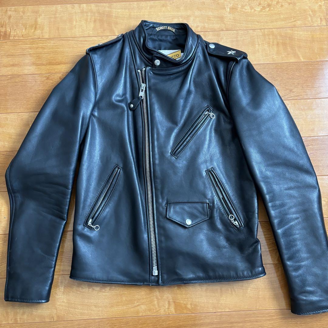Schott NYC Perfecto Sport Wear ジャケット 36 Mens Classic Leather Motorcycle Jacket