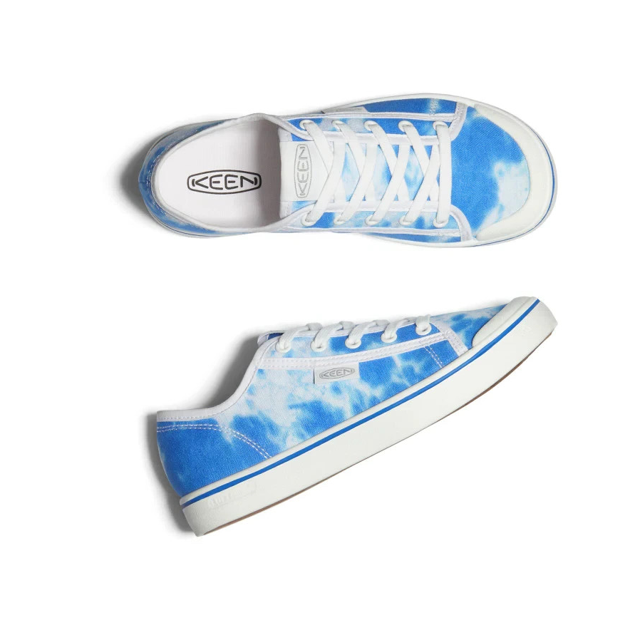 Sneakers KEEN Elsa Lite in tela tie dye ammortizzate stringate blu bianco donna US8