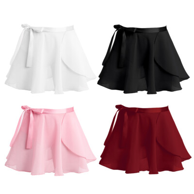 Kinder Mädchen Chiffon Ballett Rock Tanz Rock Wickelrock Reifrock Dancewear