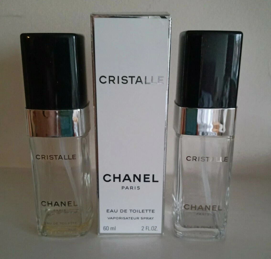 2 x Chanel CRISTALLE Perfume Bottle - TWO BOTTLES ( Empty ) &