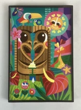 Jeff Granito Couple Tikis Sharing Dole Whip Volcano Flowers Cute Framed 4 x 6