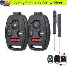 2 For 2009-2015 Honda Pilot 2006-2013 Civic Ex Remote Key Fob Shell Case 4button