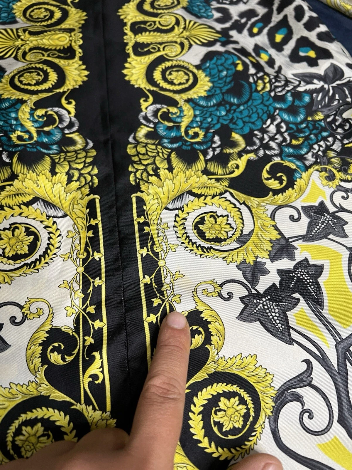 Abito corto donna seta Gianni Versace collezione taglia 40 stampa animalier ghepardo