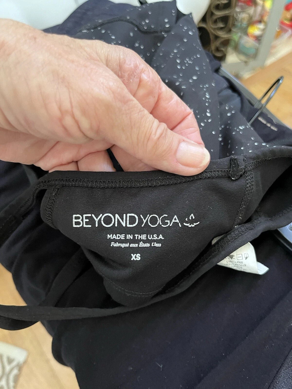 beyond-yoga splatter x-back cropped tank-bra