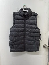 NWT / IZOD Mens Quilted Puffer Vest - Charcoal - SIZE: Small