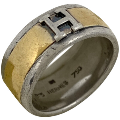 【HERMES】希少 vintage combi ring HERMES】希少 vintage combi ring HERMES Combi Ring H logo