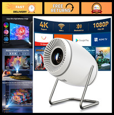 Portable Mini Projector with WiFi  Bluetooth, 4K 1080P, 130'' Screen, Auto Keys