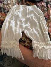 Magnolia Pearl creamy White Cotton Ruffle Hem Bloomers linen