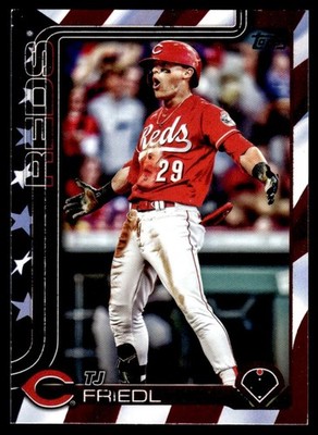 2025 Topps Independence Day Tj Friedl 54/76 Cincinnati Reds #525