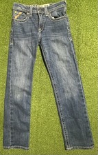 Ariat B5 Slim Jeans Boys Size 12 Adjustable Waist Medium Wash Denim Blue