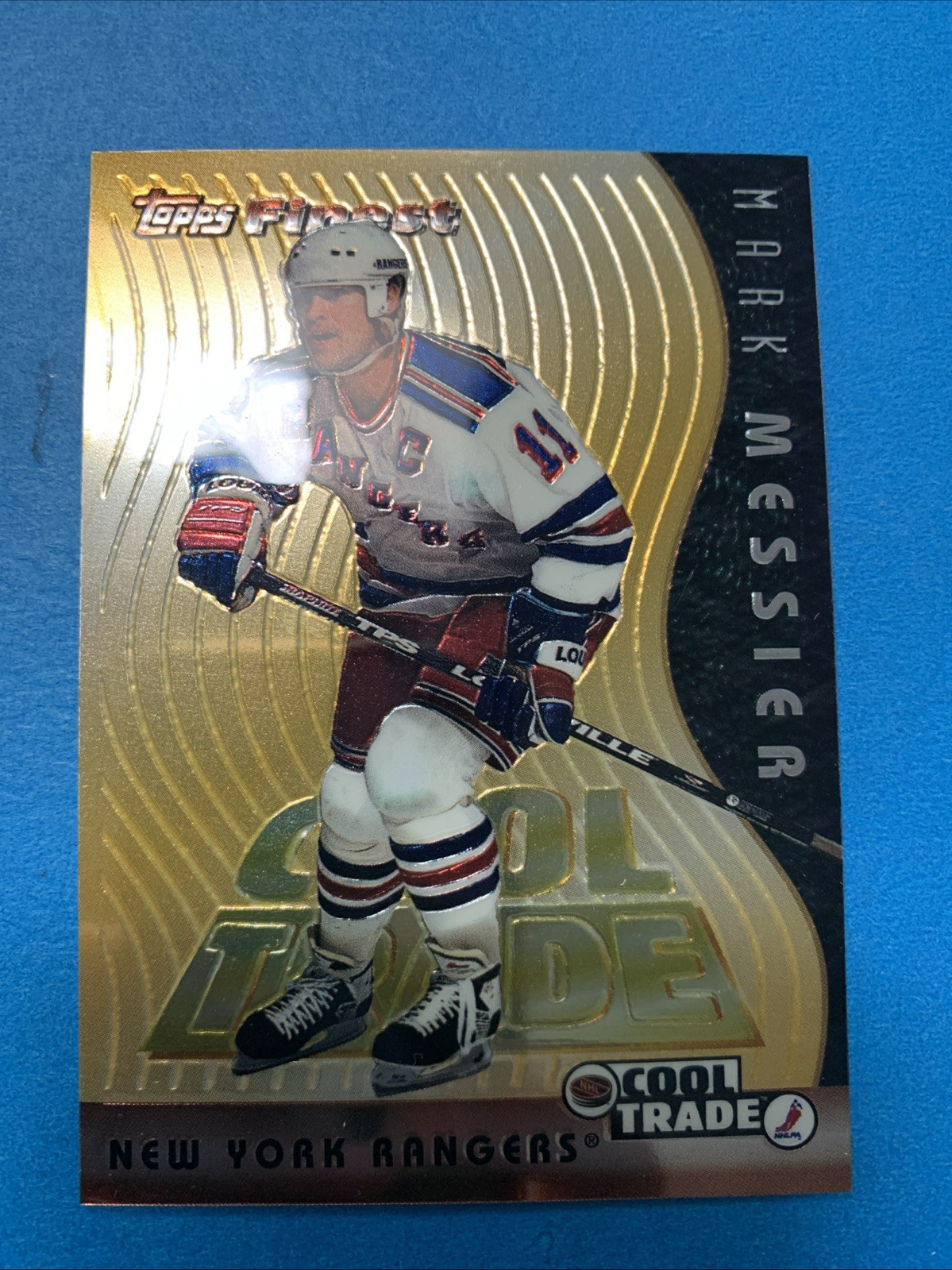 1995-96 NHL Cool Trade - Topps Finest Mark Messier #5 New York Rangers