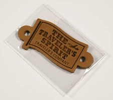 Traveler's Company Notebook "The Traveler's Spirit" Embossed Leather Tag NEW MIP