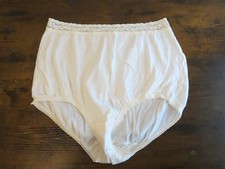 VTG Maidenform Wise Buys Briefs Granny Panties Sz 8 Cotton Lace Trim 40523 Ivory