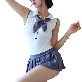 Sexy Lingerie Babydoll Sailor Suit Jumpsuit Adult Role Play Outfit Maid Cosplay