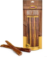 Bully Sticks Large Dogs All-Natural Beef Pizzle Rawhide-Free Long-Lasting Dog