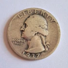 1937-S Washington Quarter Silver 25C Circulated San Francisco Mint semi-key date