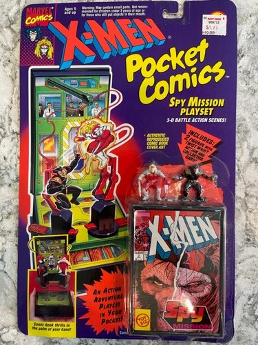 Toy Biz X-Men Wolverine Spy Mission Pocket Comics Mini Playset 1994 Vintage