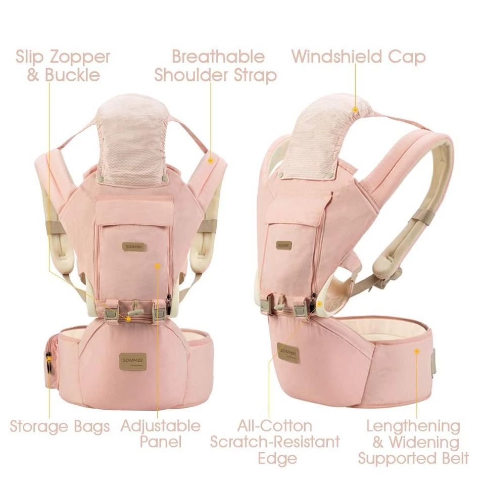3 in 1 Ergonomic 360° Soft Baby Carrier, Baby Sling Comfortable Adjustable Po... - Image 2 of 4